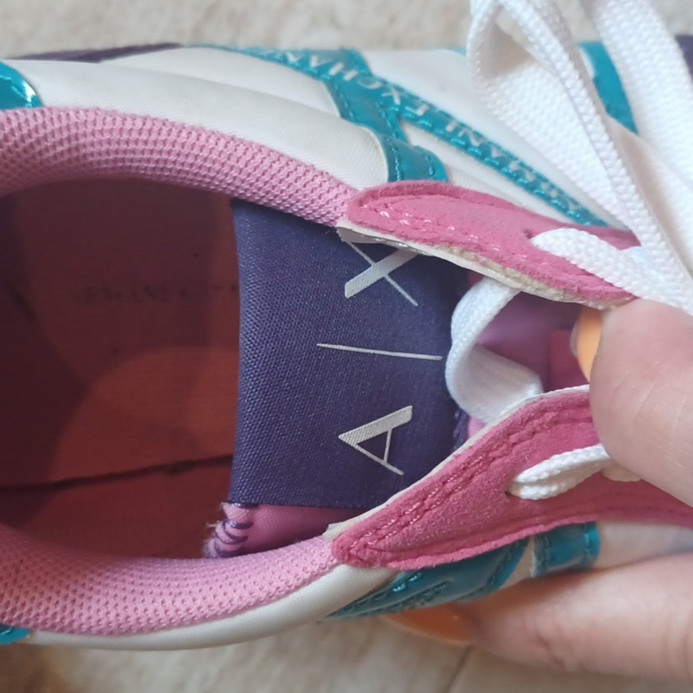 Armani Exchange Purple/Pink Sneakers - Picture 4 of 14